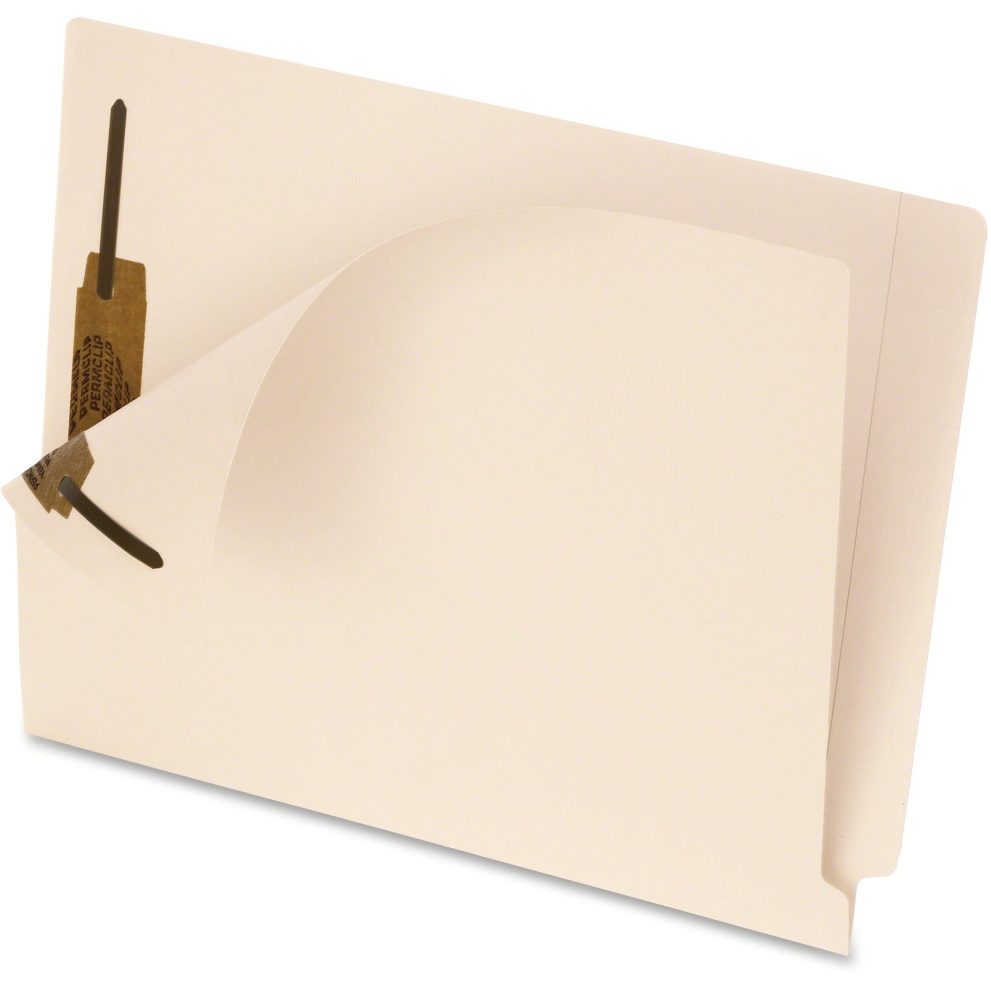 Pendaflex Letter Recycled End Tab File Folder - 8 1/2" x 11" - 2 Fastener(s) - 2" Fastener Capacity - 11 pt. - Manila - Acid-free - 10% Recycled - 50 / Box