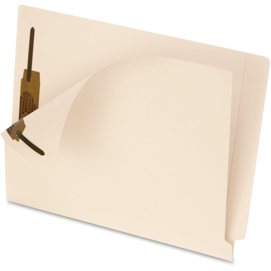 Pendaflex Letter Recycled End Tab File Folder - 8 1/2" x 11" - 2 Fastener(s) - 2" Fastener Capacity - 11 pt. - Manila - Acid-free - 10% Recycled - 50 / Box
