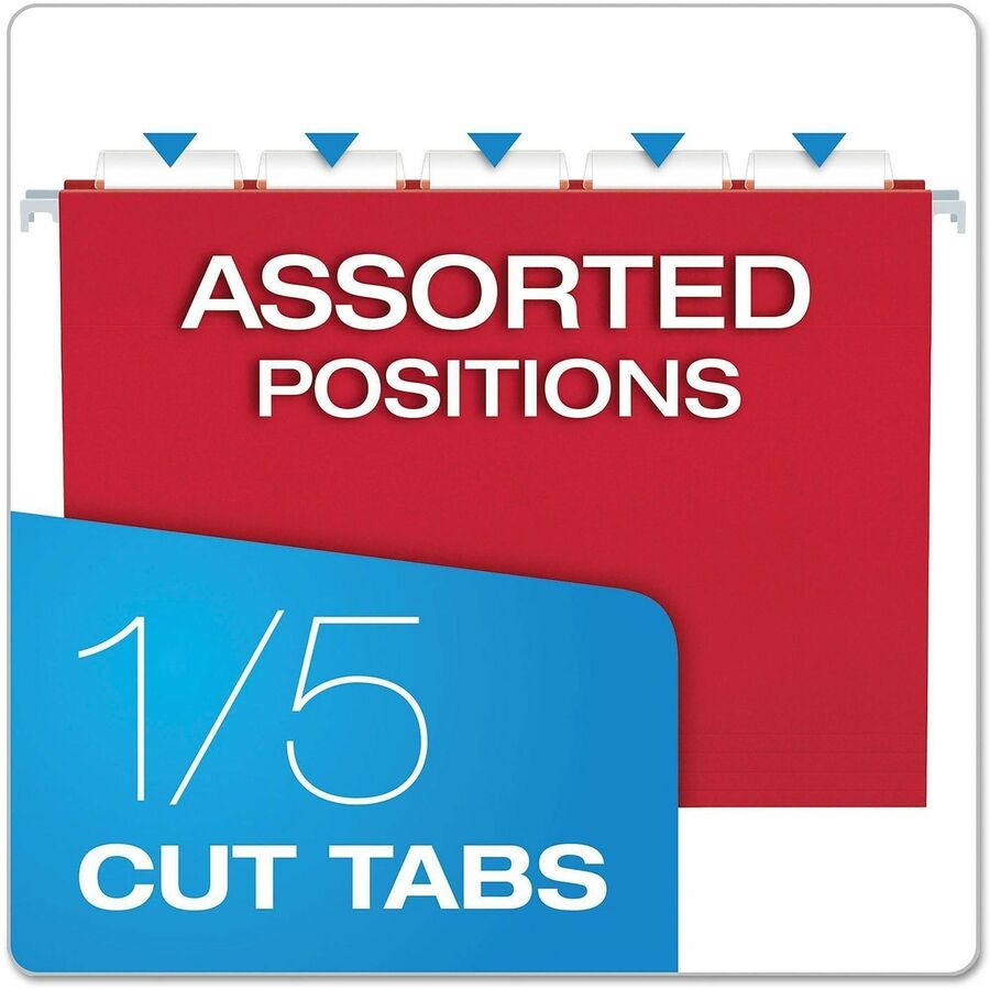 Pendaflex Essentials 1/5 Tab Cut Letter Recycled Hanging Folder - Alternate-Image3
