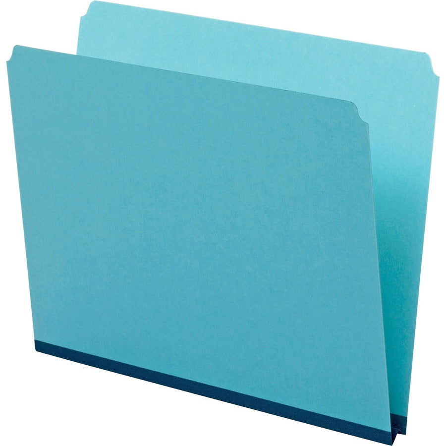 Pendaflex Letter Recycled Top Tab File Folder - 8 1/2" x 11" - 1" Expansion - 25 pt. - Tyvek, Pressboard - Blue - Reinforced, Heavy Duty - 60% Recycled - 25 / Box