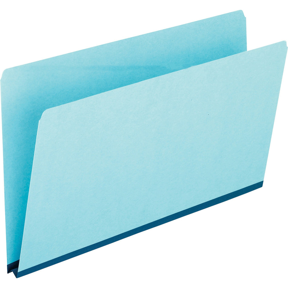 Pendaflex Legal Recycled Top Tab File Folder - 8 1/2" x 14" - 1" Expansion - 25 pt. - Tyvek, Pressboard - Blue - Reinforced Gusset, Heavy Duty - 65% Recycled - 25 / Box