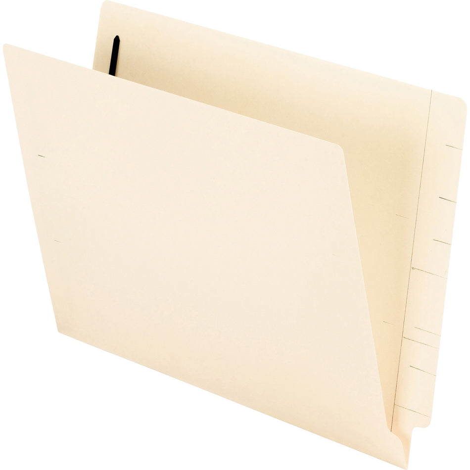 Pendaflex Letter Recycled End Tab File Folder with Fastener - 8 1/2" x 11" - 3/4" Expansion - 2 Fastener(s) - 2" for Folder - End Tab Location - 11 pt. - 2 Plys - Manila - Heavyweight Cover, Reinforced Tab, Durable - 10% Recycled - 50 / Box