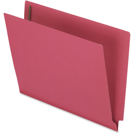 Pendaflex Letter Recycled End Tab File Folder - 8 1/2" x 11" - 3/4" Expansion - 2 Fastener(s) - 2" for Folder - 11 pt. - 2 Plys - Red - Heavyweight Cover - 10% Recycled - 50 / Box