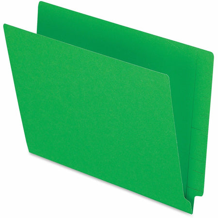 Pendaflex Letter Recycled End Tab File Folder - 8 1/2" x 11" - 3/4" Expansion - 11 pt. - 2 Plys - Green - Heavyweight Cover, Reinforced Tab - 10% Recycled - 100 / Box