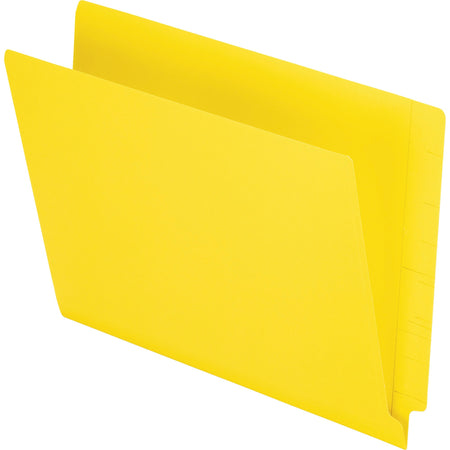 Pendaflex Letter Recycled End Tab File Folder - 8 1/2" x 11" - 3/4" Expansion - 11 pt. - 2 Plys - Yellow - Heavyweight Cover, Reinforced Tab - 10% Recycled - 100 / Box