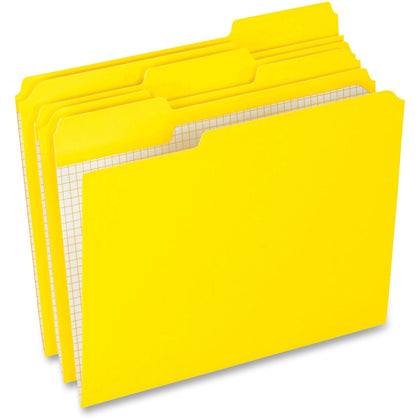 Pendaflex Recycled Top Tab File Folders - Yellow - 100/Box