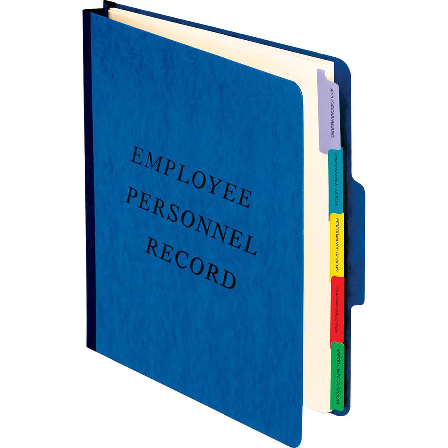 Pendaflex 1/3 Tab Cut Letter Recycled Organizer Folder - 8 1/2" x 11" - 2" Expansion - Center Tab Position - 5 Divider(s) - 20 pt. - Blue - Preprinted - 60% Recycled - 1 Each