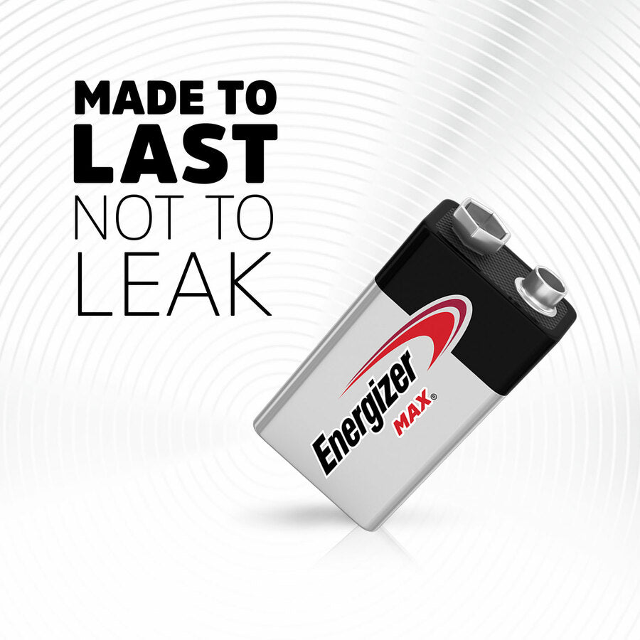 Energizer 9-Volt MAX Alkaline Batteries - For Multipurpose - 9V - 595 mAh - 9 V DC - 2 / Pack