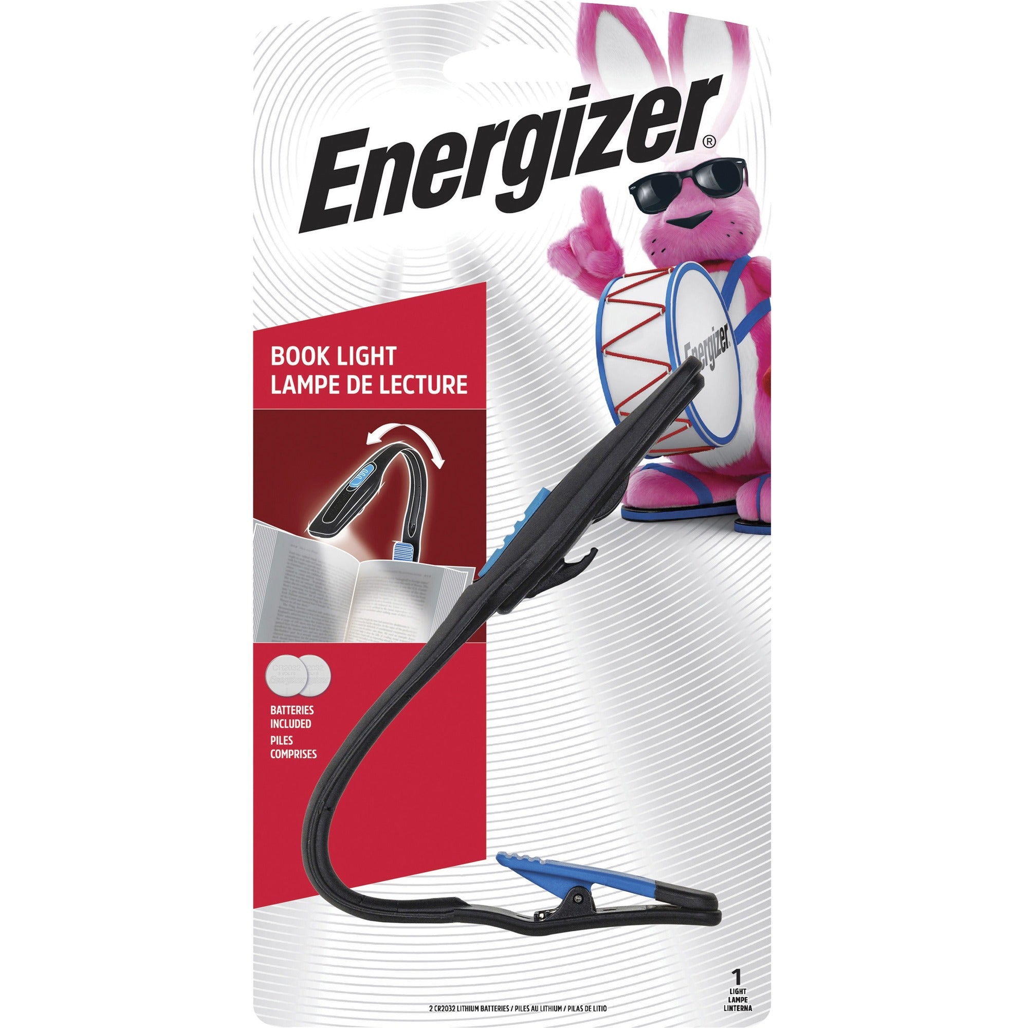 Energizer Book Light - LED - 11 lm Lumen - CR2032 - Lithium (Li) - Black - 1 Each