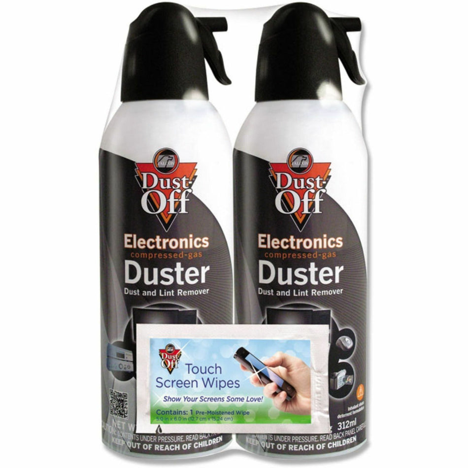 Falcon Dust-Off Compressed Gas Duster - Ozone-safe, Moisture-free - 2 / Pack