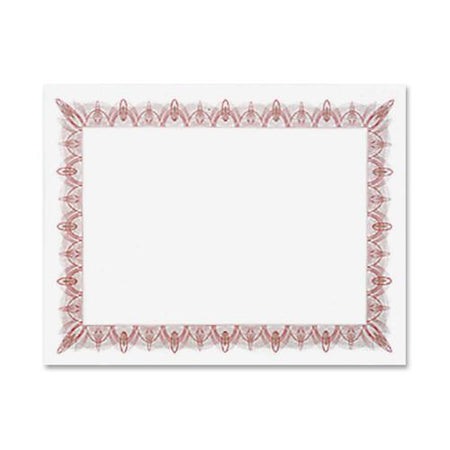Geographics Gold Seal Parchment Certificates - 24 lb Basis Weight - 8.5" Width x 11" Length - Inkjet, Laser Compatible - Red with Red Border - Parchment Paper - 25 / Pack