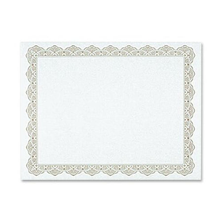 Geographics Blank Award Parchment Certificates - 24 lb Basis Weight - 8.5" Width x 11" Length - Inkjet, Laser Compatible - Gold with Gold Border - Parchment Paper - 25 / Pack