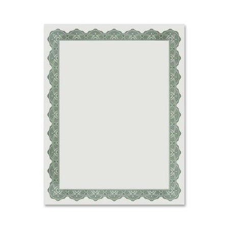 Geographics Blank Award Parchment Certificates - 24 lb Basis Weight - 8.5" Width x 11" Length - Inkjet, Laser Compatible - Green with Green Border - Parchment Paper - 25 / Pack