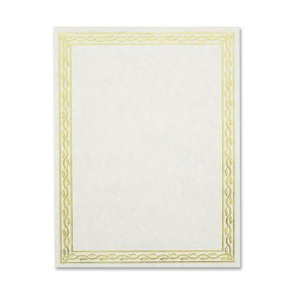 Geographics Premium Gold Foil Border Certificates - Elegant Parchment Paper - 12 Pack - & Seals