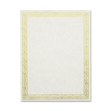 Geographics Premium Gold Foil Border Certificates - 28 lb Basis Weight - 8.5" Width x 11" Length - Inkjet, Laser Compatible - Gold with Gold Border - Parchment Paper - 12 / Pack