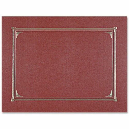 Geographics A4 Recycled Certificate Holder - Burgundy Linen - 6 Pack - Certificates & Seals