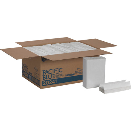 Pacific Blue Select C-Fold Paper Towels - 10.10" Width x 12.70" Length - White - 200/Pack - 12 / Carton