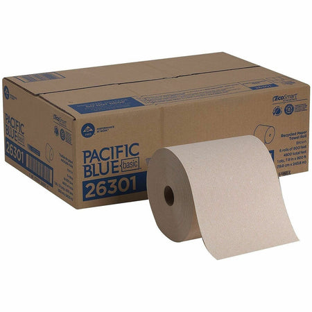 Pacific Blue Basic Recycled Hardwound Paper Roll Towel - 1500