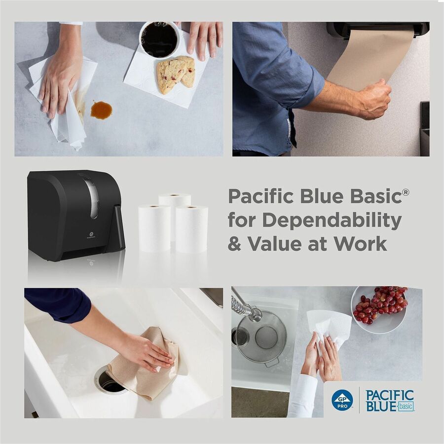 Pacific Blue Basic Recycled Hardwound Paper Roll Towel - Alternate-Image8