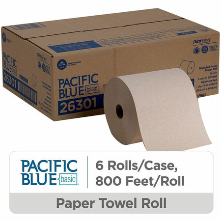 Pacific Blue Basic Recycled Hardwound Paper Roll Towel - Alternate-Image1
