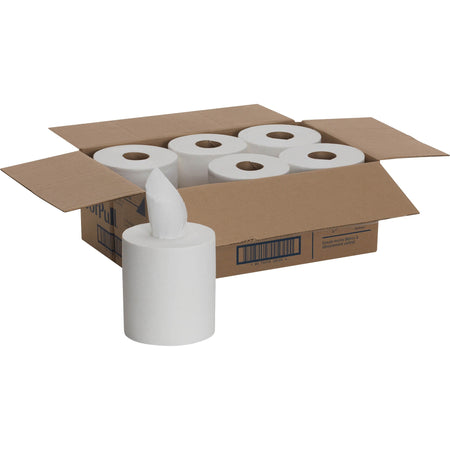 SofPull Centerpull Regular Capacity Paper Towels - 1 Ply - 15" Width x 7.80" Length - 320 Sheets/Roll - White - 6 / Carton