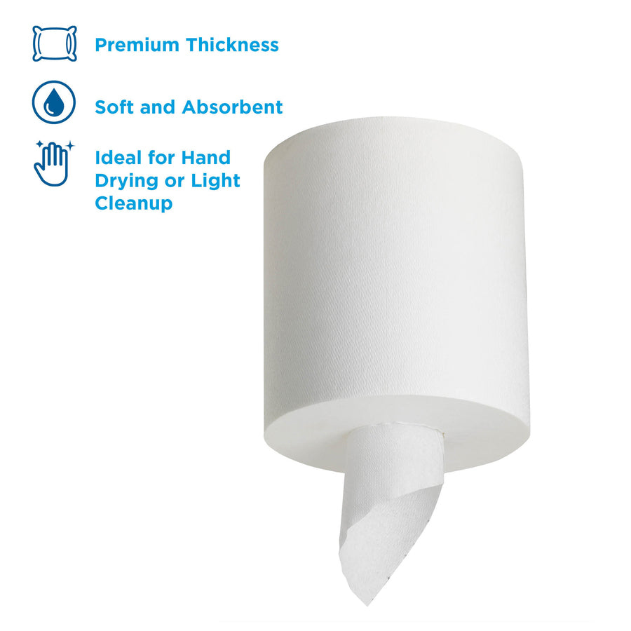 SofPull Centerpull Regular Capacity Paper Towels - 1 Ply - 15" Width x 7.80" Length - 320 Sheets/Roll - White - 6 / Carton
