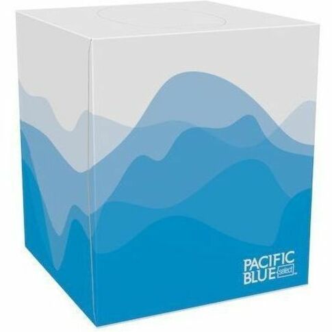 Pacific Blue Select Facial Tissue by GP Pro - Cube Box - 2 Ply - 7.65" Width x 8.85" Length - White/ - 100 / Box