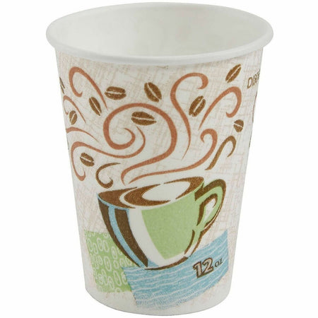 Dixie PerfecTouch 12 oz Insulated Paper Hot Coffee Cups by GP Pro - 1500