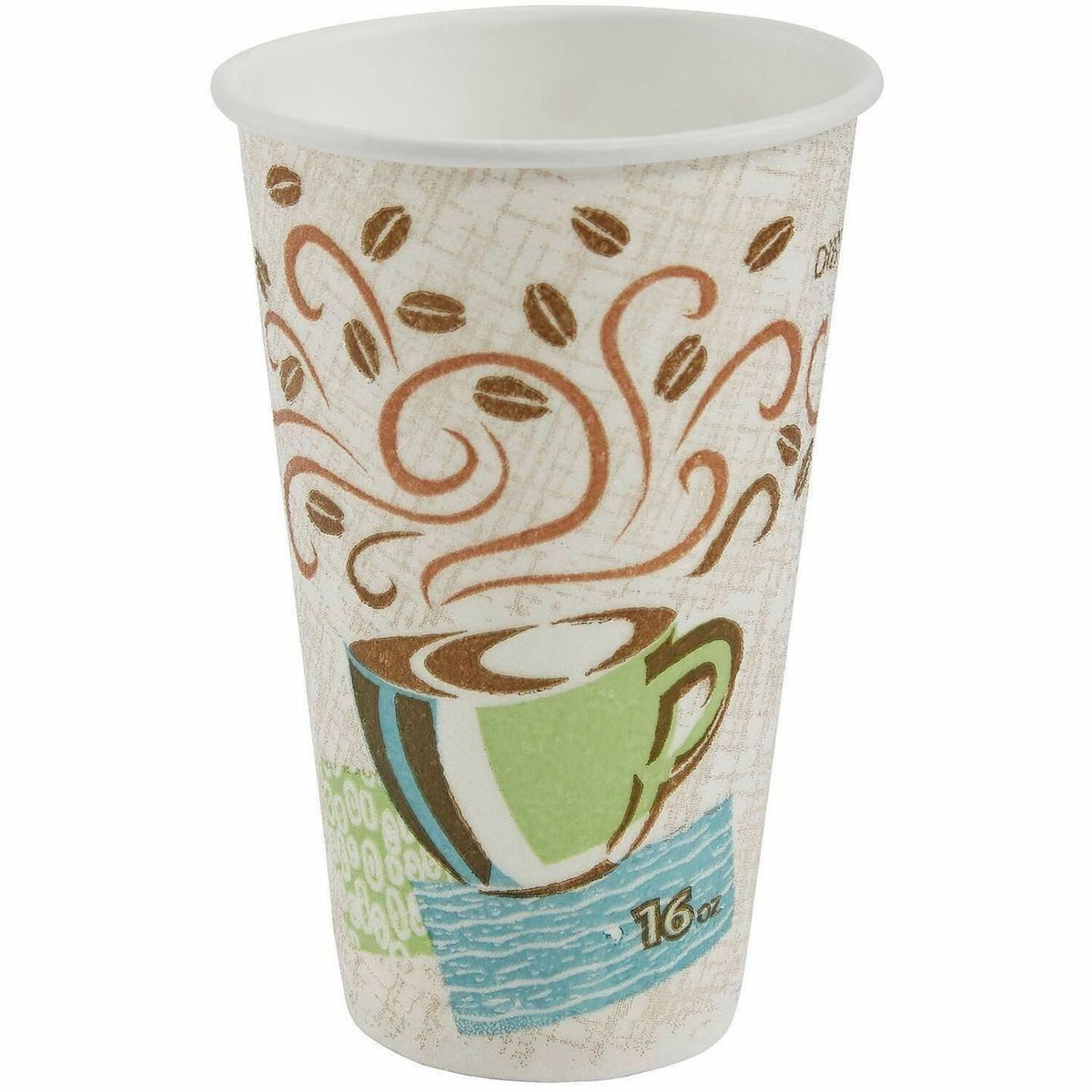 Dixie PerfecTouch 16 oz Insulated Paper Hot Coffee Cups by GP Pro - 1500