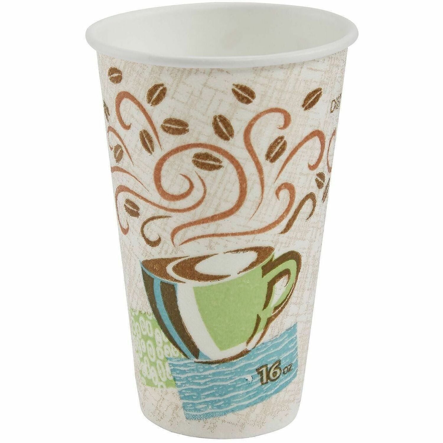 Dixie PerfecTouch 16 oz Insulated Paper Hot Coffee Cups by GP Pro - 1500