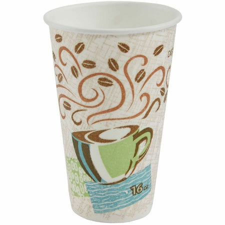 Dixie PerfecTouch 16 oz Insulated Paper Hot Coffee Cups by GP Pro - 1500