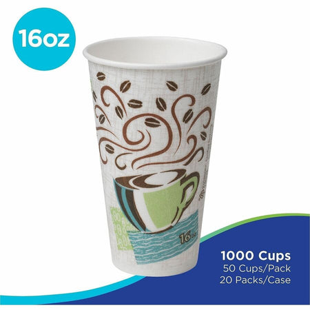 Dixie PerfecTouch 16 oz Insulated Paper Hot Coffee Cups by GP Pro - Alternate-Image1