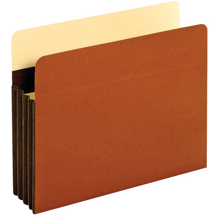 Pendaflex Letter Recycled Expanding File - 8 1/2" x 11" - 3 1/2" Expansion - 24 pt. - Tyvek - Brown - Reinforced, Heavyweight Cover, Heavy Duty, Tyvek Gusset, Reinforced Gusset, Wear Resistant, Tear Resistant, Flap Closure - 10% Recycled - 10 / Box