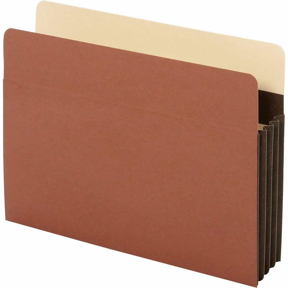 Pendaflex Letter Recycled Expanding File - 8 1/2" x 11" - 3 1/2" Expansion - 24 pt. - Tyvek - Brown - Reinforced, Heavyweight Cover, Heavy Duty, Tyvek Gusset, Reinforced Gusset, Wear Resistant, Tear Resistant, Flap Closure - 10% Recycled - 10 / Box