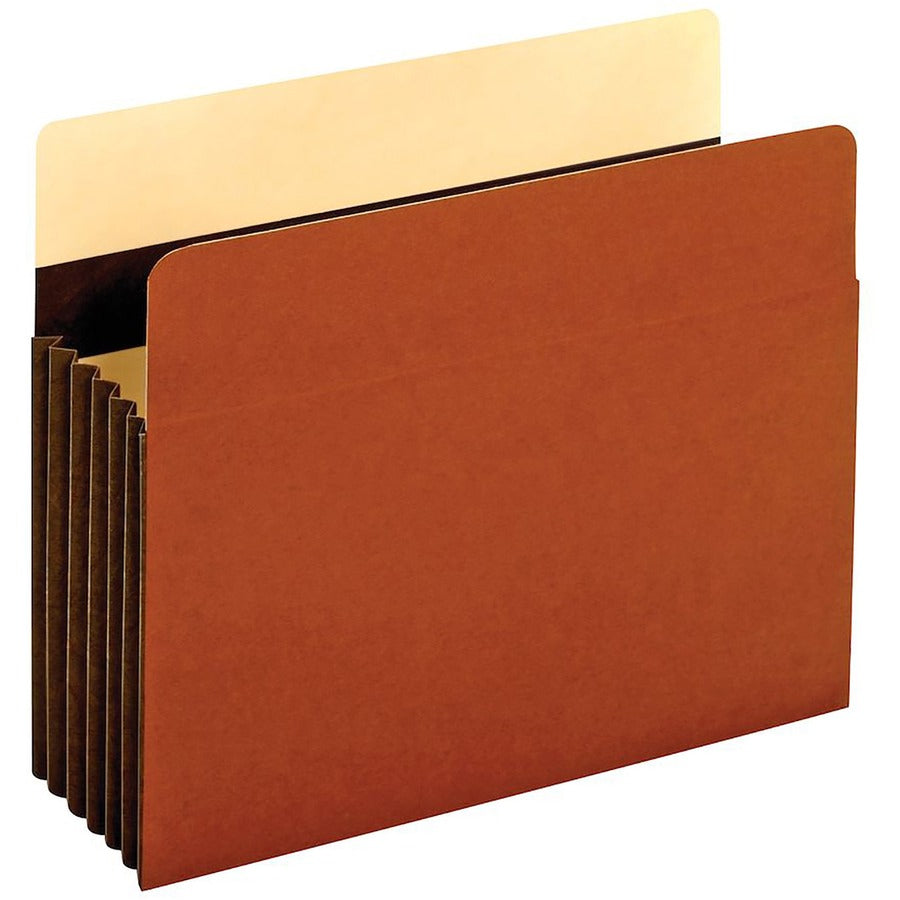 Pendaflex Letter Recycled Expanding File - 8 1/2" x 11" - 5 1/4" Expansion - 24 pt. - Tyvek - Brown - Reinforced, Heavyweight Cover, Heavy Duty, Wear Resistant, Tear Resistant, Tyvek Gusset, Reinforced Gusset - 10% Recycled - 10 / Box