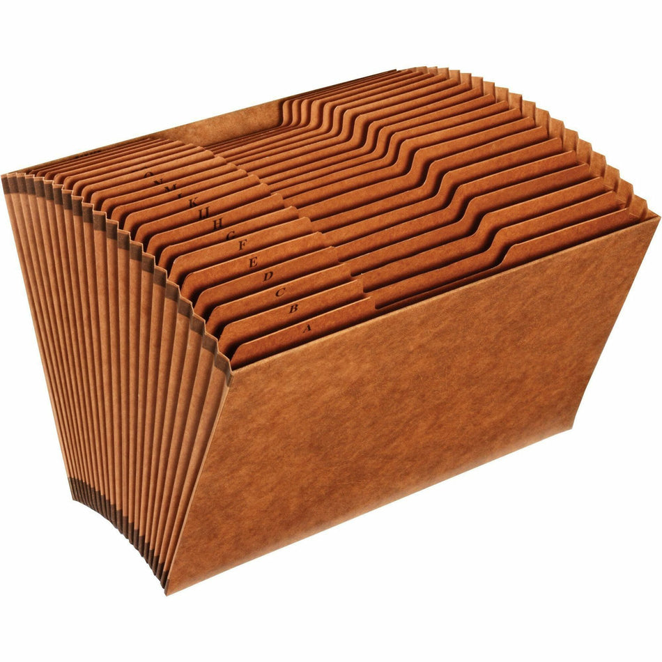 Pendaflex 1/3 Tab Cut Recycled Expanding File - 15" x 10" - 21 Pocket(s) - Top Tab Location - 80 pt. - Tyvek - Brown - Reinforced, Heavy Duty, Reinforced Gusset - 10% Recycled - 1 Each