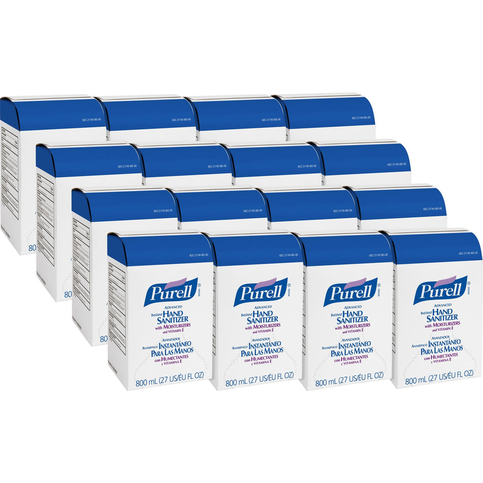 PURELL® Hand Sanitizer Gel Refill - 27.05 fl oz - Kill Germs - Hand - Moisturizing - Clear - 12 / Carton