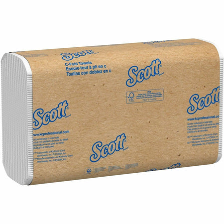 Scott® Essential C Fold Paper Towels with Fast-Drying Absorbency Pockets - 10.13" Width x 13.15" Length - White - Paper - 200/Pack - 12 / Carton