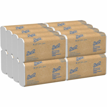 Scott® Multifold Paper Towels with Absorbency Pockets - 9.20" Width x 9.40" Length - White - Paper - 250/Pack - 16 / Carton
