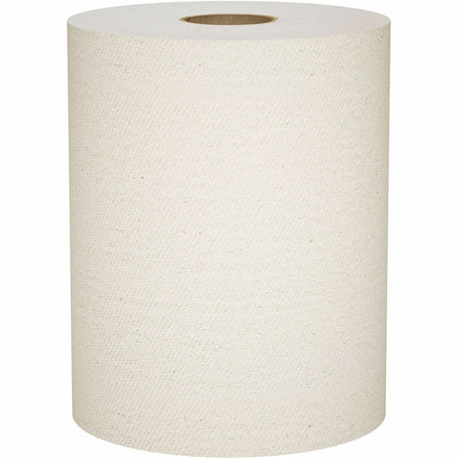 Scott® 100% Recycled Fiber Hard Roll Paper Towels with Absorbency Pockets - 8" Width x 800 ft Length - Brown, Kraft - Paper - 12 / Carton