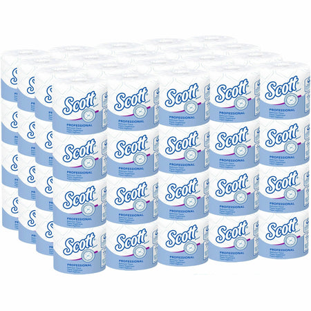 Scott Professional Standard Roll Toilet Paper with Elevated Design - 2 Ply - 4" Width x 4" Length - 550 Sheets/Roll - White - 80 / Carton