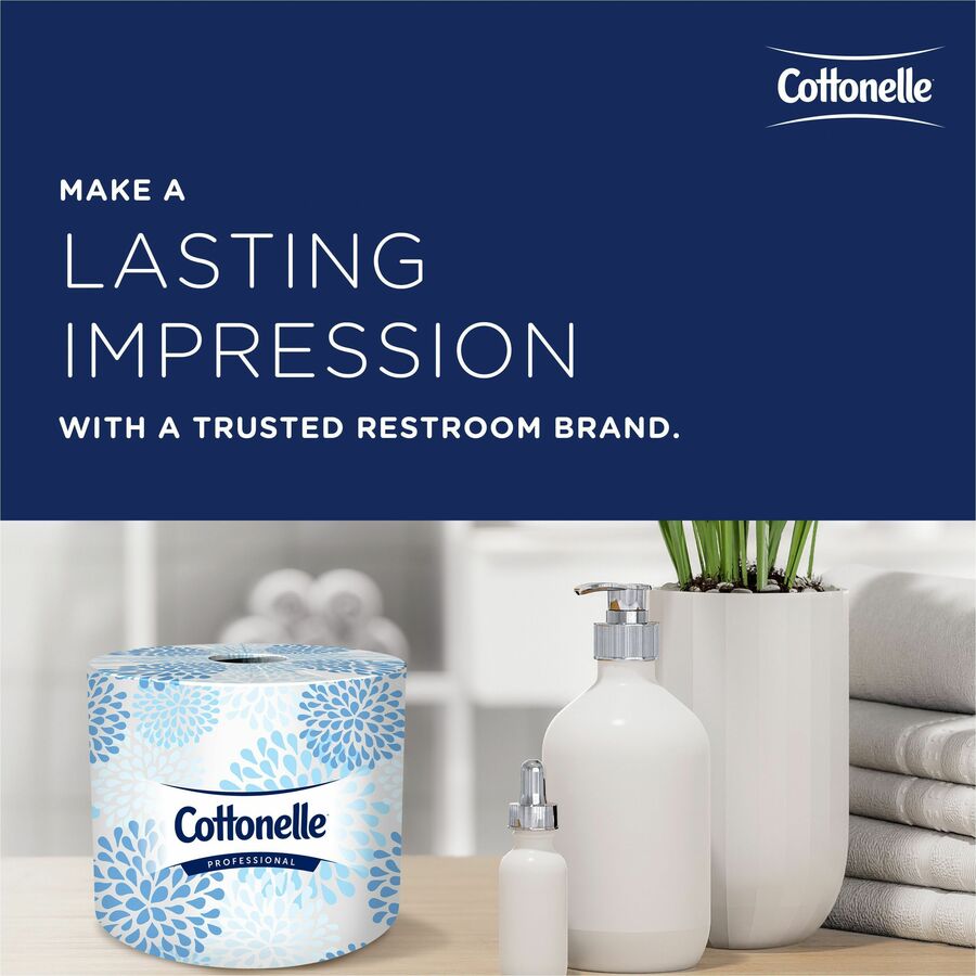 Cottonelle Professional Standard Roll Toilet Paper - 2 Ply - 4" Width x 4" Length - 451 Sheets/Roll - White - 20 / Carton