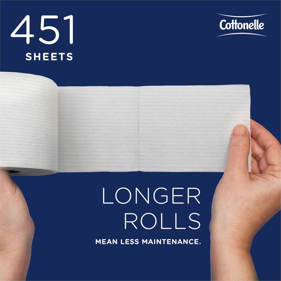 Cottonelle Professional Standard Roll Toilet Paper - 2 Ply - 4" Width x 4" Length - 451 Sheets/Roll - White - 60 / Carton