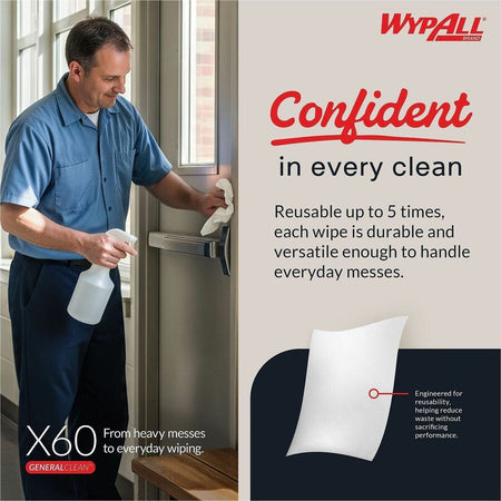 Wypall GeneralClean X60 Multi-Task Cleaning Cloths - Pop-Up Box - Alternate-Image4