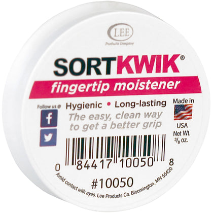 LEE Sortkwik Fingertip Moistener: White Odorless Stainingless - 1 Each - Mailroom Equipment & Supplies