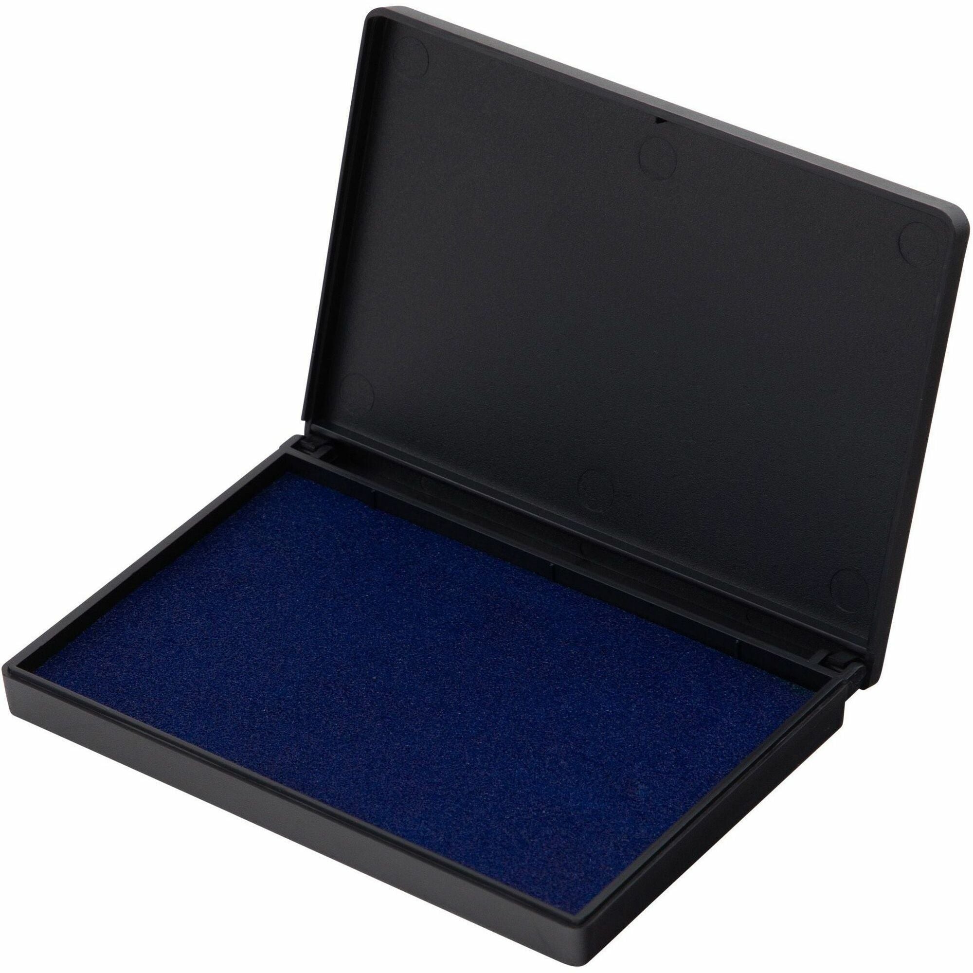 Charles Leonard Nontoxic Foam Ink Pads - 2.8" Width x 4.3" Length - Foam Pad - Blue Ink - Blue - 1 Each