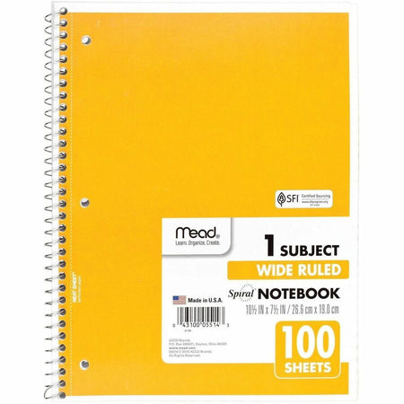 Mead Spiral Bound Wide Ruled Notebooks - Alternate-Image4