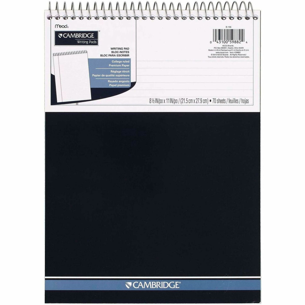 Mead Premium Wirebound College Ruled Legal Pads - 2000