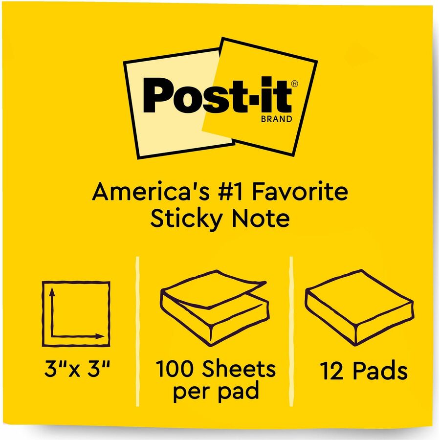 Post-it&reg; Notes Original Notepads - Left