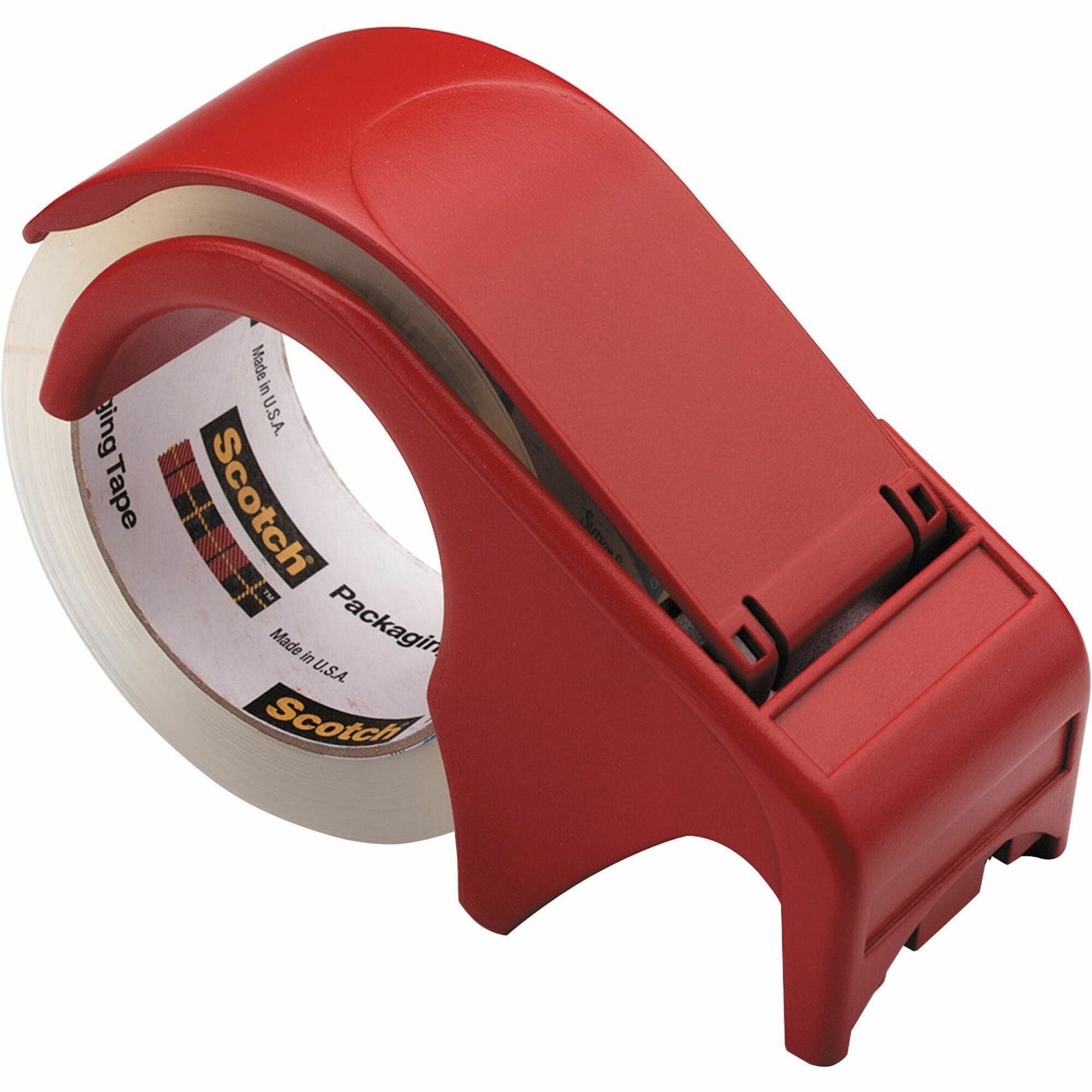 Scotch 2" Wide Packaging Tape Hand Dispenser - Holds Total 1 Tape(s) - 3" Core - Refillable - Red - 1 Each